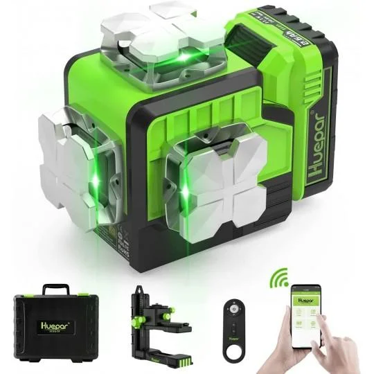 10,8V univerzalni PRO P03CG 12 linijski zeleni laserski nivelir bluetooth - Image 4