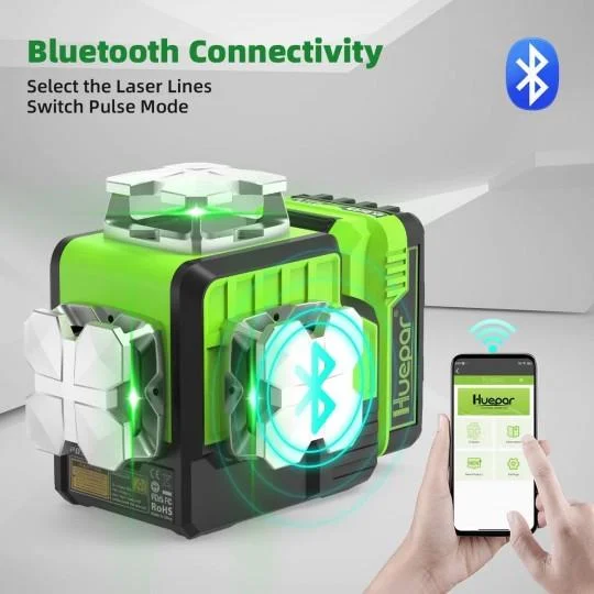 10,8V univerzalni PRO P03CG 12 linijski zeleni laserski nivelir bluetooth - Image 5