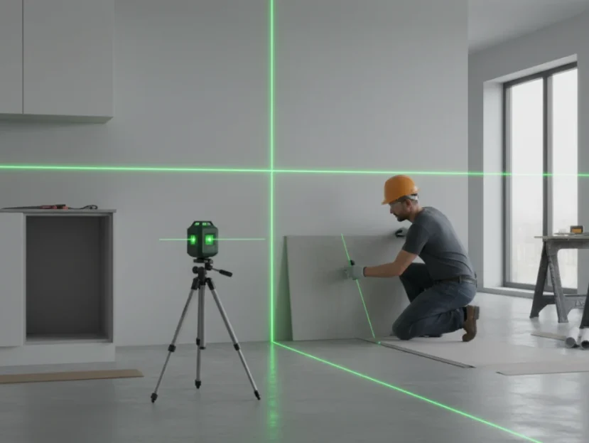 Napredno Niveliranje: Ključ do Brezhibnih Projektov z Zelenim Laserskim Žarkom